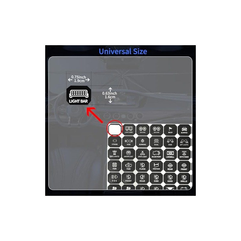 GZ5CG 140Pcs Switch Panel Stickers Universal for 6 Gang 8