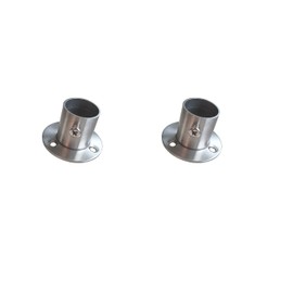 Flange Stainless Steel Flange Connection Wall Anchor Wall Flange Pipe Attachment Wall Floor (19 mm) Pack of 2