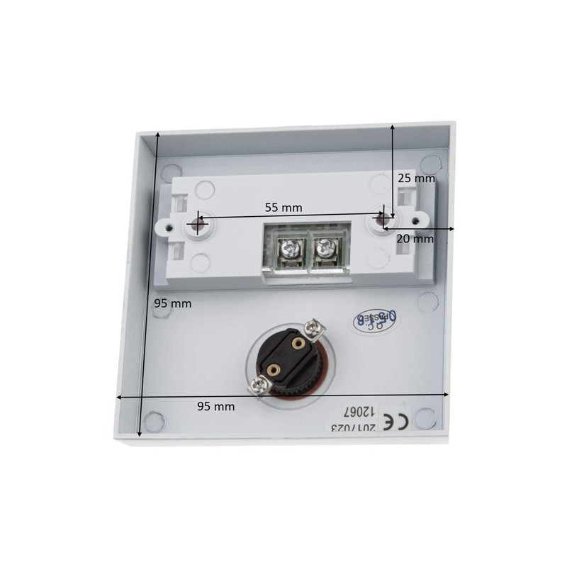 Huber Bell Plate Single Surface-Mounted Rectangular Real Metal with Stainless