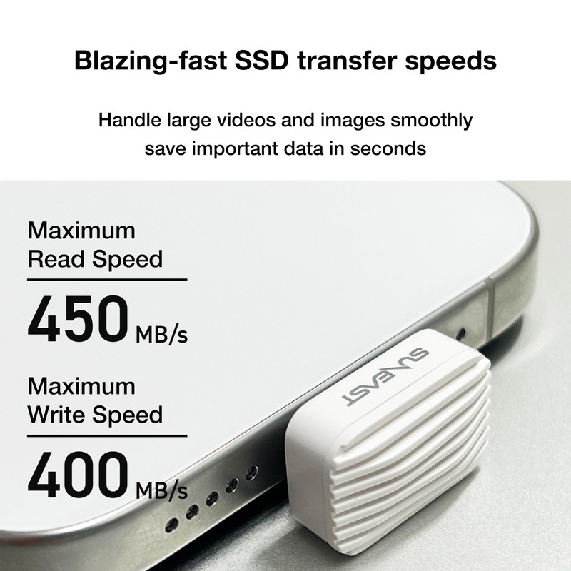 SUNEAST SE-PS256G2LNN1WF External SSD with USB-C Connection, Portable SSD Nano