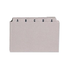 5 Star Office Guide Card Set A-Z 8x5in 25 Cards 203x127mm Buff