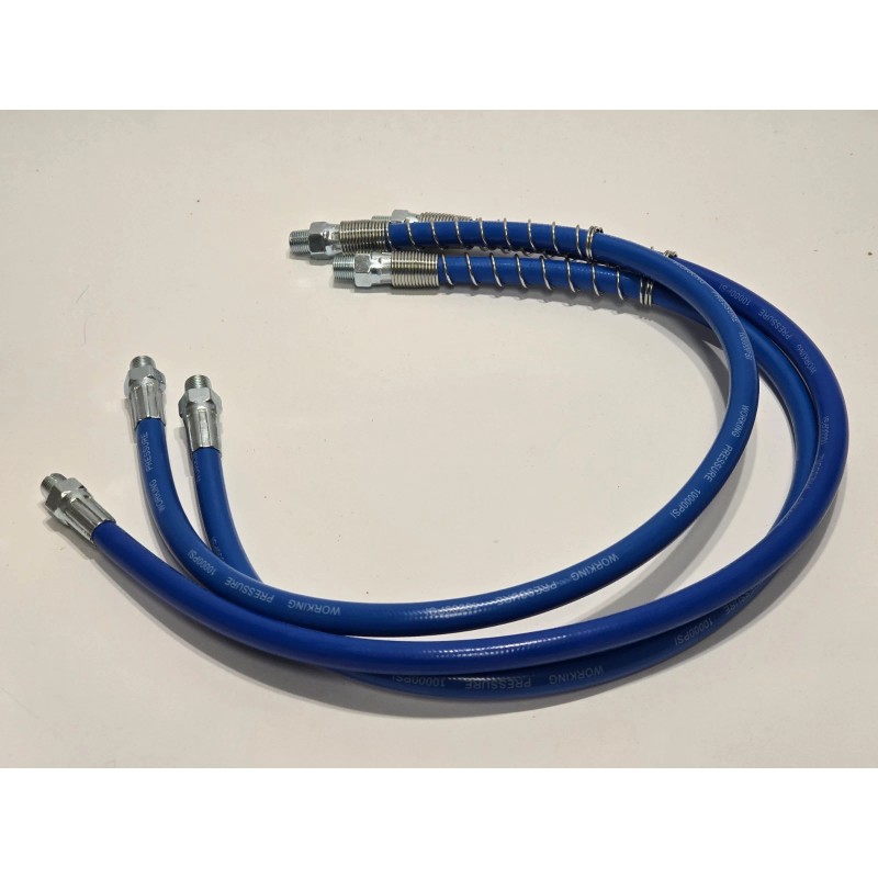 VekAuto NPT GREASE GUN FLEX HOSE BLUE 3PCS TRAILER FLEX