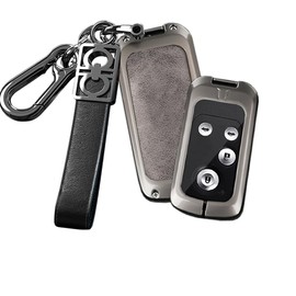 TECART Honda Key Cover, Aluminum Alloy, Genuine Leather, Full Protection, Key Chain, Step Wagon, RK, Fried, Elysion, CR Z Zest Insight, For Cars, Accessories, Waterproof, Dustproof, Key Protection, A