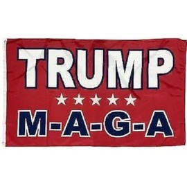 Trump 2024 MAGA RED 3x5 Flag 100D FABRIC W/GROMMETS