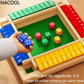 NACOOL Juego de Cartas de Cuatro Caras,Juego Rompecabezas Digital Cuatro Lados,Juegos Mesa lógica,Juegos de Mesa,Puedes Jugar con Tus Hijos, divertirte y Mejorar su Pensamiento matemático.