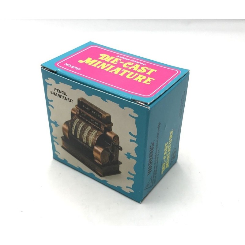 Metal Rare Die Cast Sharpener Cash Register Pencil Sharpener Collectible