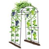 Dollate Garden Arch Trellis 7FT, Thickened Steel Frame Garden Trellis