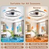 VOLISUN Low Profile Ceiling Fans with Lights and Remote, 19.7in