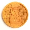 Nostalgia MyMini Personal Electric Snowman Waffle Maker, 5-Inch Cooking Surface,