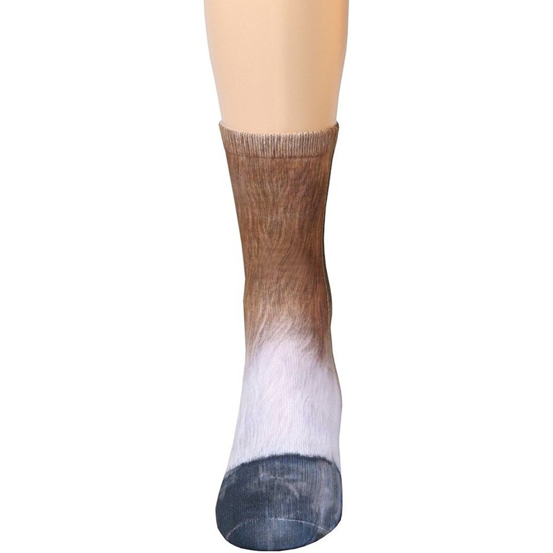 Tiaronics 3D Socks Unisex Adult Animal Paw Crew Socks -