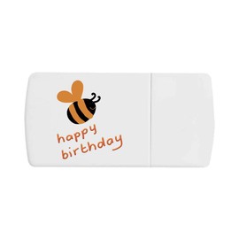 'Happy Birthday Bee' Pill Box with Tablet Splitter (PI00034320)