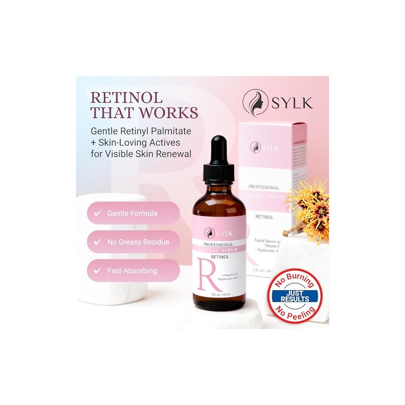 Sylk Retinol Serum for Face with Hyaluronic Acid and Vitamin