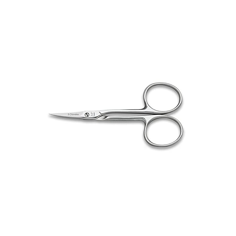 3 Carnations, Silver, 9 cm (3.5") Curved Embroidery Scissors 3.5",