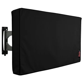 iBirdie Outdoor TV Cover 80 to 85 inch Weatherproof, Cover Size 75''L x 45''H, Waterproof for Outside Flat Screen 80 to 85 inch TV, Black, 600D Thick Fabric Screen Protector with Bottom