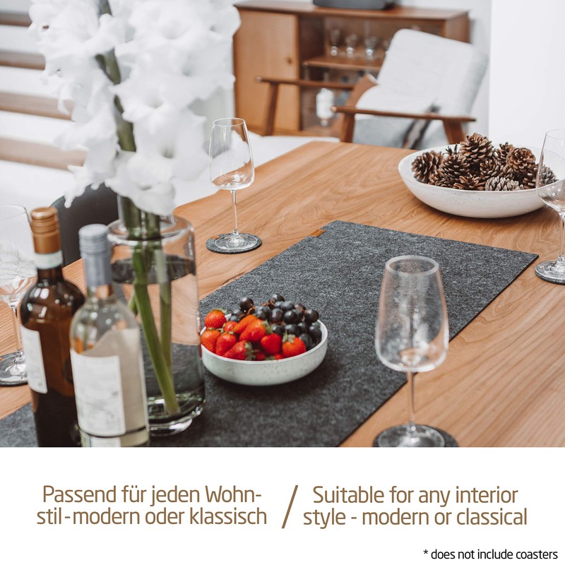 Miqio Design Felt Table Runner Stars | Winter Table Runner