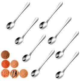 8 Stück Tiny Edelstahl Löffel für Gewürzgläser
