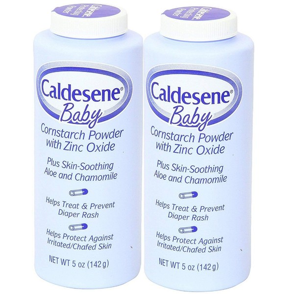 Caldesene Cornstarch Baby Powder with Zinc Oxide 5 oz Pack