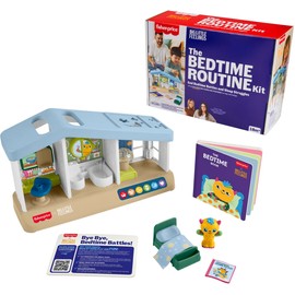Fisher-Price Toddler Toys Big Little Feelings Bedtime Routine Kit, 4-Piece Set of Activities & Parenting Tips for Kids Ages 18 Months+