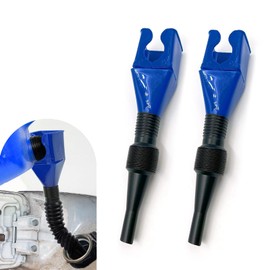 MLY 2 PCS Auto Plastic Flexible Funnel, Draining Tool Snap Funnel with Extendable Spout, Hand-Free Adjustable Length, Universal Oil Fillter for Oil Change for Cars Motorcycles (Blue