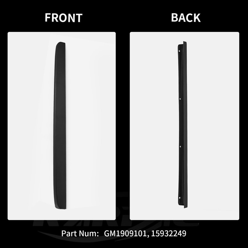 KARPAL Tailgate Molding Spoiler Cap Top Protector Trim Compatible with