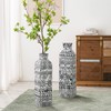 White & Black Flower Vase Decorative Set of 2 Tall