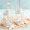 By the Sea Lighthouse Tea Light Holder - size: 4PC