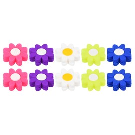 PATIKIL Tennis Racket Vibration Dampener, 10 Pack Soft Silicone Racquet Shock Absorber String Damping, White, Blue, Purple, Yellow, Pink