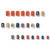 24Pcs Independence Day Press on Nails Short Square Fake Nails