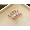 JIEADJIE Press On Nails (100% Handmade),Almonds, Droplet Shaped,Handmade Painted Nail