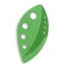 Set of 2 Plastic Herb Scrapers - 8-Hole Leaf Remover for Thyme, Rosemary, Chard & Kale - Kitchen Tool for Quick Herb Stripping - Leaf Herb Stripper Tool (Green)