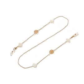 Glasses Chain for Women, Stylish and Elegant Four Leaf Clover Glasses Chain, Strap Holder Around the Neck, Women's Glasses Chain, Hanger, Face Mask, Lanyard Necklace