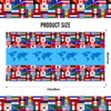 Runmeihe 3 Pack Plastic Rectangle International World Flag Table Cloth,