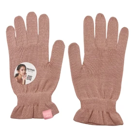 Hand Care "Takumi and Beauty" Silk Gloves, Rough Hands, UV Protection, Night-care Gloves, Made in Japan, nanosilkee x WAKISAKA GLOVES "Morning Moisturizing Gloves" Beige Pink After Hand Cream