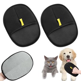 STFYUG Fur Magnet Gloves, Pet Hair Remover Glove for Cats and Dogs, Fur Magnetic Glove, Double-Sided Grooming Gloves, Reusable for Grooming in Everyday Life