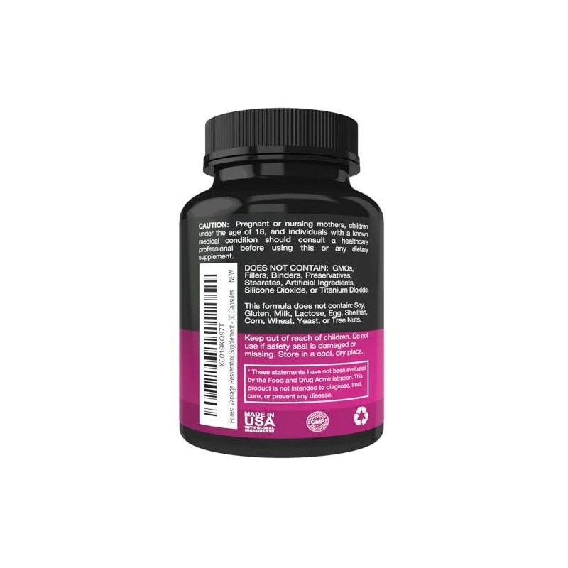 Trans-Resveratrol con polifenoles añadidos 60 cápsulas vegetarianas