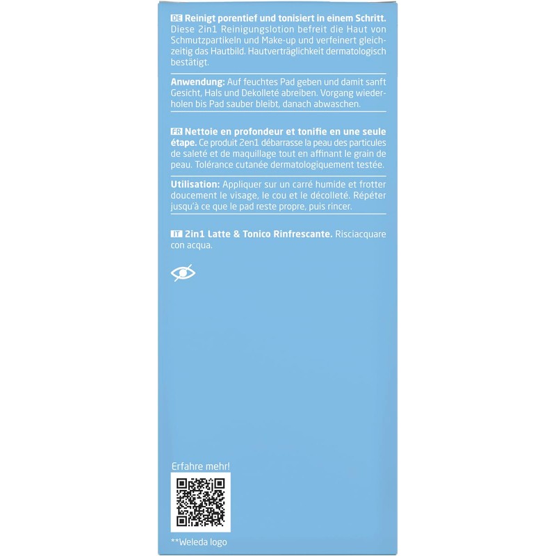 Weleda Organic Refreshing 2-in-1 Cleanser and Toner (1 x 100