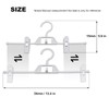 Hoypeyfiy 10pcs Stackable Plastic Clothing Hanger with Clips, Adjustable Skirt