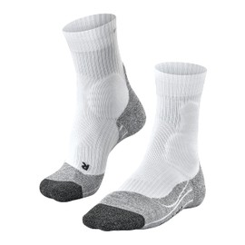 FALKE ESS Tennis TE2 socks, 1 pair, UK size 8-9 (EU 42-43), White, polypropylene mix - Sweat wicking, fast drying, extra cushioning at key pressure points for maximum impact absorption