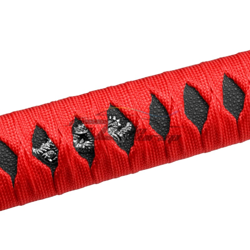 EZAUTO WRAP 26cm Red Black Shift Knob Samurai Sword Alloy