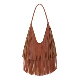 Syrads Tassel Hobo Bags for Women Shoulder Handbags Fringe Hobo Bag Purse Tassel Purse,Brown