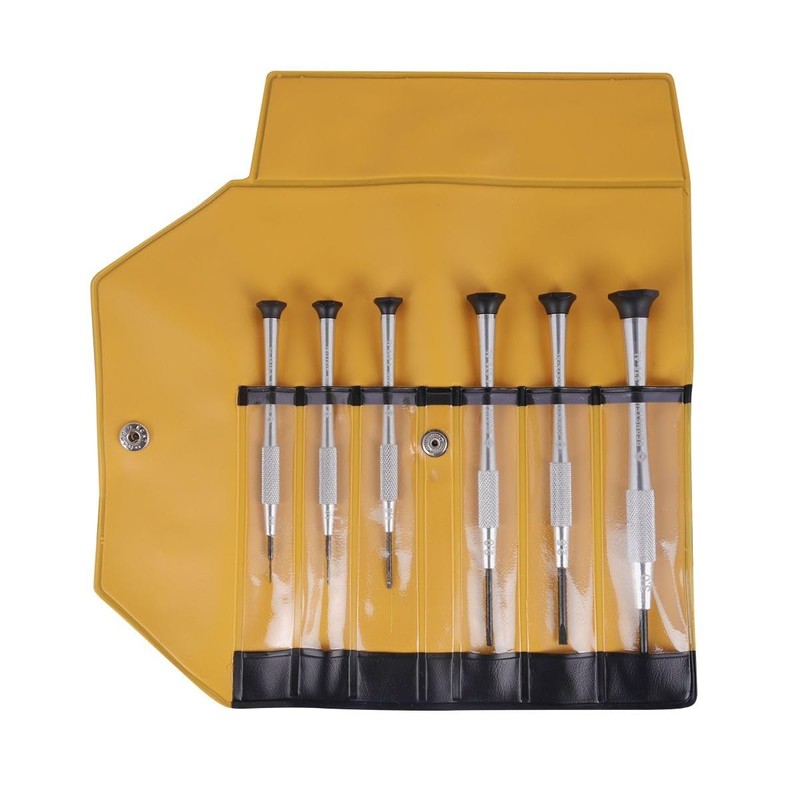 BERNSTEIN 4-360-E03 Watchmaker's Screwdriver Set 6-Piece Slot 0.6/1.0/1.5/2.0/2.5/3.0 mm