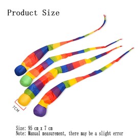 Pack of 4 Children's Tail Ball, Comet Ball, Rainbow Tail Ball, Ball Toy for Toddlers, Safe for Outdoor and Indoor Use, Rainbow Comet Toy for Children, Catch Tail Balls Soft Rainbow Play Ball