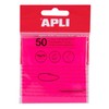 APLI 19570 Clear Sticky Notes 75x75mm Pink 50 Clear Sheets