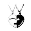 2PCs Heart Necklaces For 2 Matching Heart Pendant Necklace For