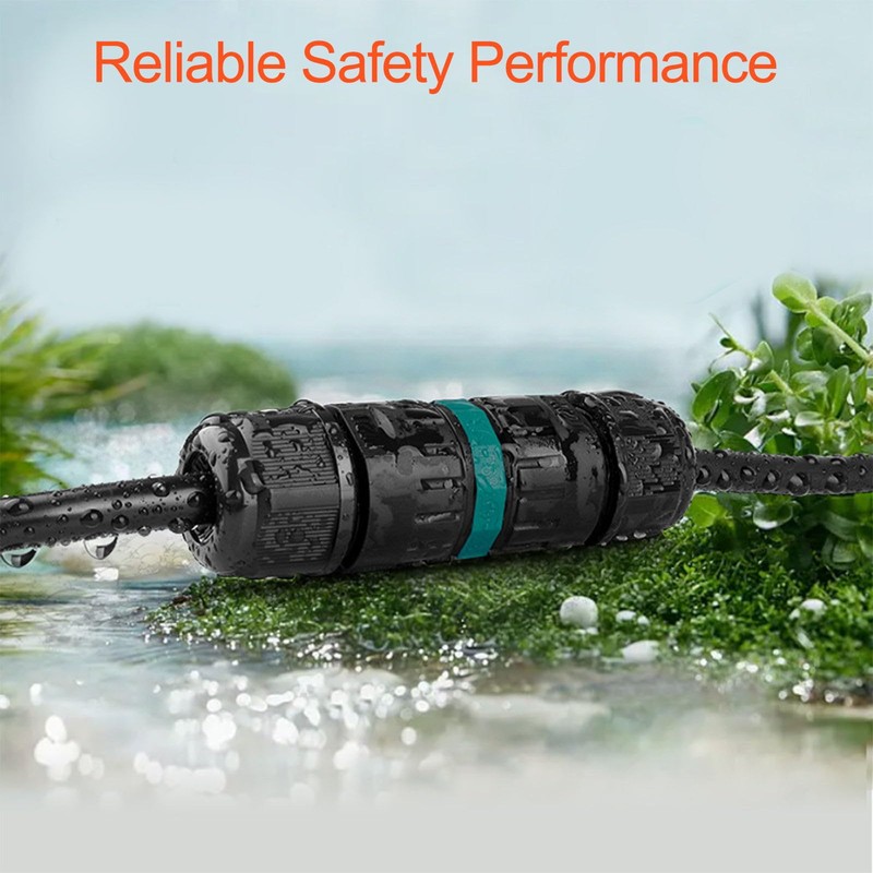 Fousenuk Pack of 4 IP68 Cable Connectors, Waterproof Cable Connector,