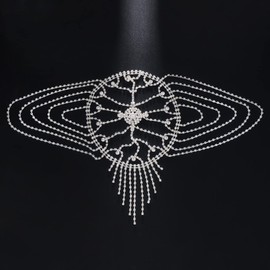 Fdesigner Rhinestone Headpieces Cap Vintage Crystal Head Chain Wedding Flapper Hair Jewelry Gatsby Women Hair Accessoris, Free Size, Rhinestone