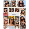 DIFF Bella Designer Square Oversized Sunglasses for Women UV400 Protection