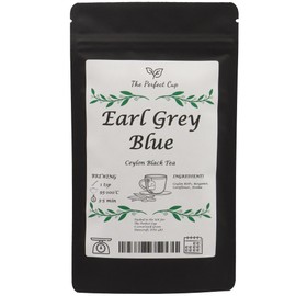 Earl Grey Blue Flower Loose Leaf Tea, Bergamot Oil, Resealable Pouch (100g, Earl Grey BLUE)