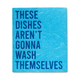 Abbott Collection Funny Text Dishcloths. Set of 2-6.5X8 L (84-ASD-AB-66)
