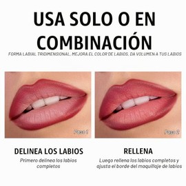 Set de Labiales y Delineadores, 4 Piezas, 01- para Labios Definidos